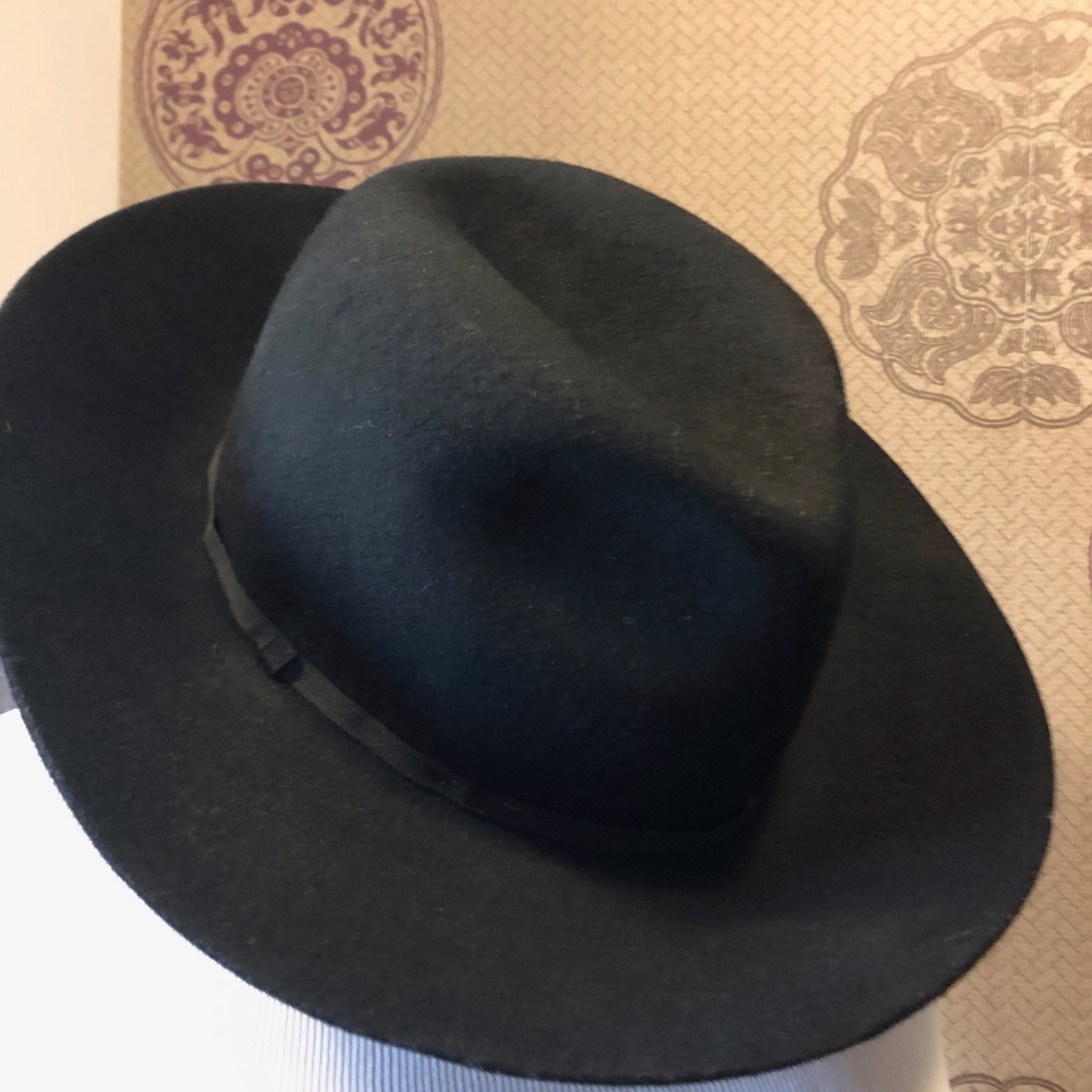 The White Company Pure Wool Black Fedora